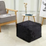 Black Crushed Valvet Bean Bag