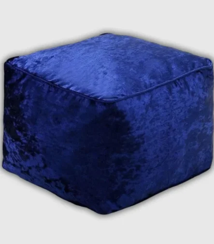 Blue Crushed Valvet Bean Bag