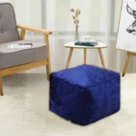 Blue Crushed Valvet Bean Bag