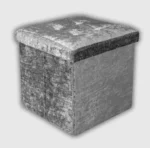 Storage Box Crushed Velvet Silver