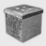 Storage Box Crushed Velvet Silver