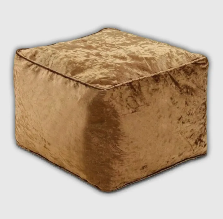 Brown Crushed Valvet Bean Bag