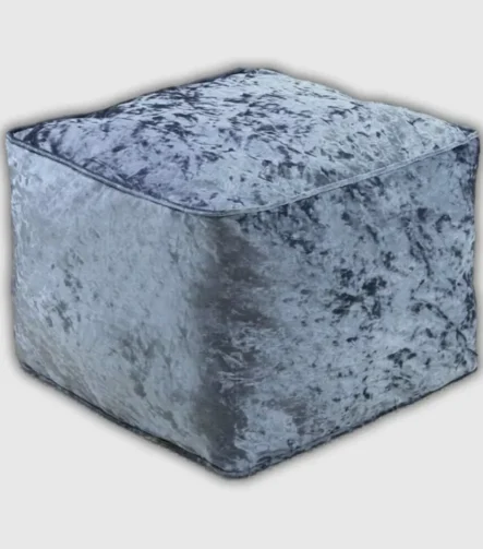 Gray Crushed Valvet Bean Bag