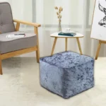 Gray Crushed Valvet Bean Bag