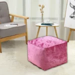 Pink Crushed Valvet Bean Bag