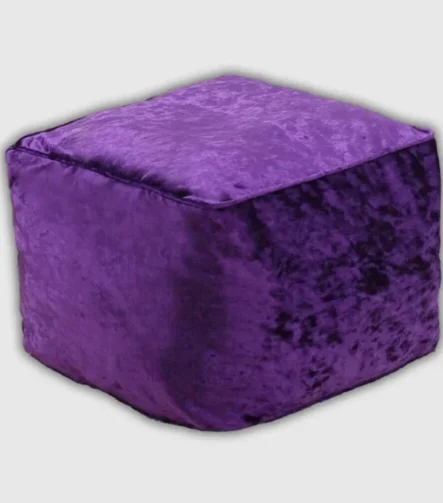 Purple Crushed Valvet Bean Bag
