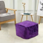 Purple Crushed Valvet Bean Bag