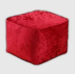Red Crushed Valvet Bean Bag