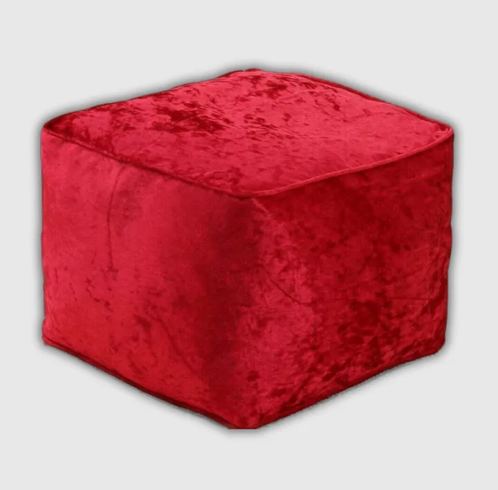 Red Crushed Valvet Bean Bag