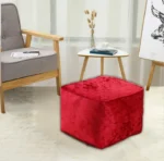 Red Crushed Valvet Bean Bag