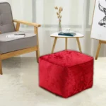 Red Crushed Valvet Bean Bag
