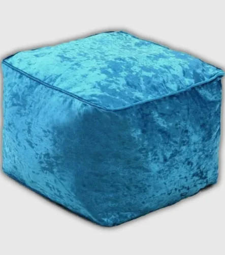 Teal Crushed Valvet Bean Bag