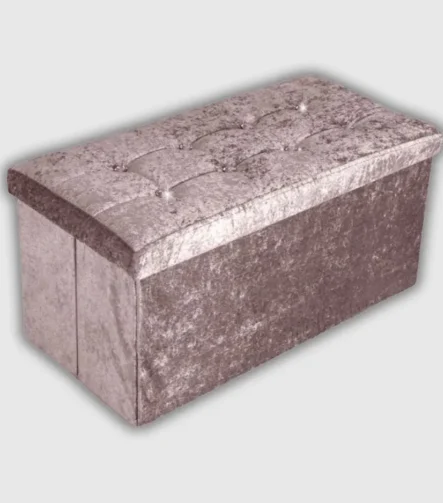 Storage Box Crushed Velvet blush