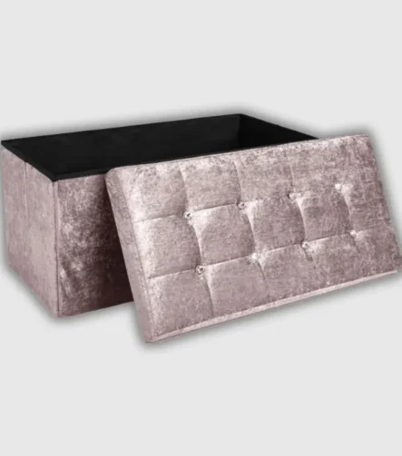 Storage Box Crushed Velvet blush