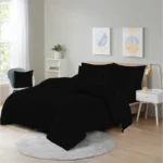 Black easy care duvet set