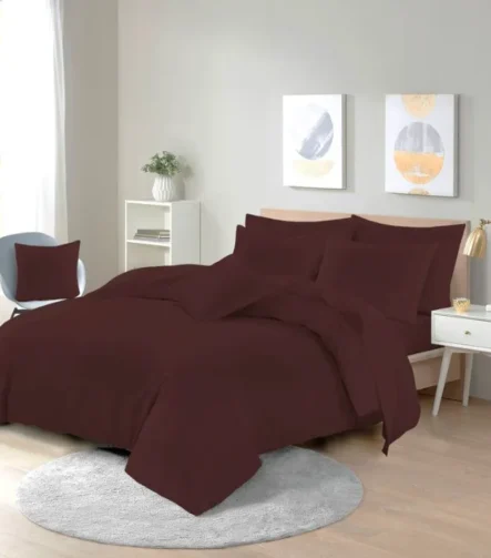 Chocolate easy care duvet set