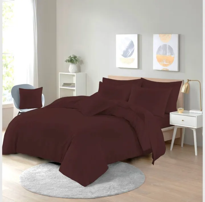Chocolate easy care duvet set