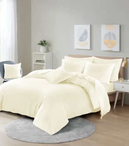 Cream easy care duvet set