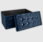 Storage Box Crushed Velvet Navy