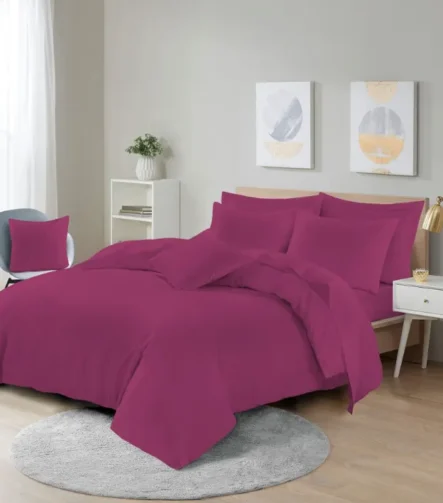 Fuchsia easy care duvet set