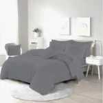 Grey easy care duvet set