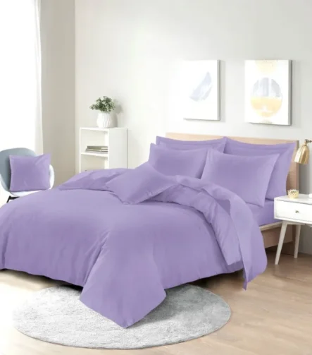 Lilac easy care duvet set