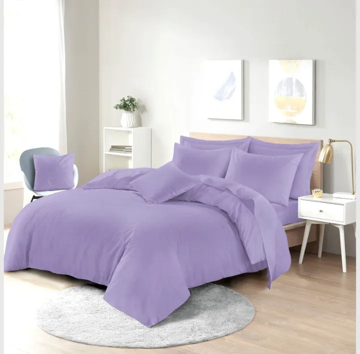 Lilac easy care duvet set