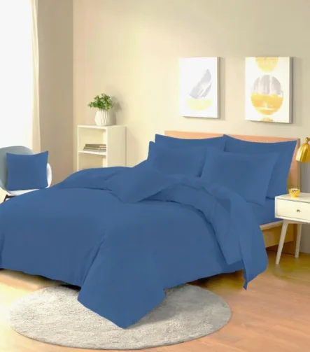 Mid Blue easy care duvet set