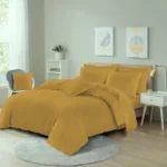 Mustard easy care duvet set