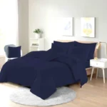 Navy easy care duvet set
