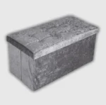 Storage Box Crushed Velvet Silver