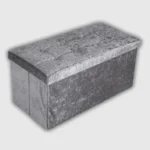 Storage Box Crushed Velvet Silver