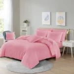 Pink easy care duvet set