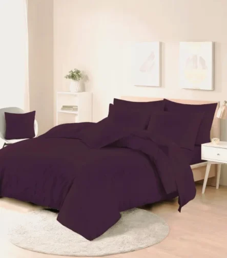 Plum easy care duvet set