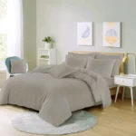 Silver easy care duvet set