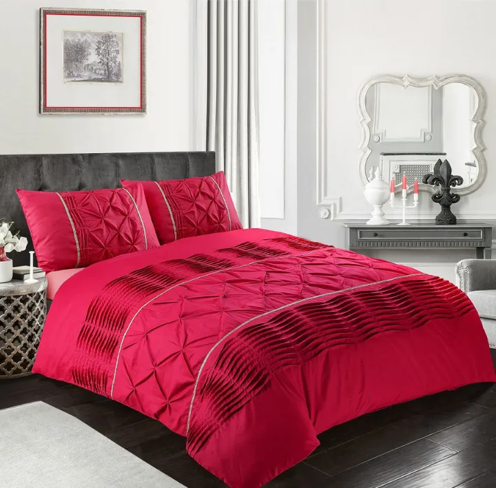 Red eleanor duvet set