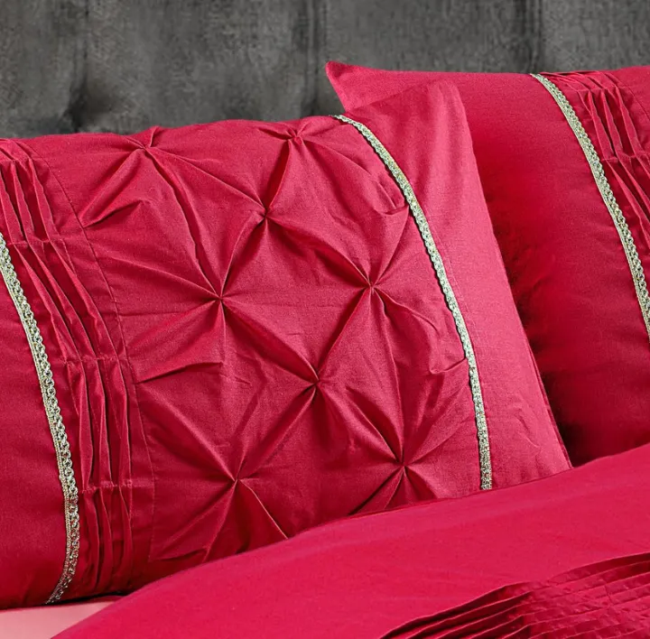 Red eleanor duvet set
