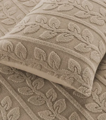 Beige leaves teddy duvet set