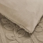 Beige leaves teddy duvet set