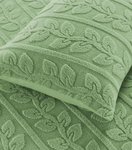 Green leaves teddy duvet set