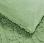 Green leaves teddy duvet set