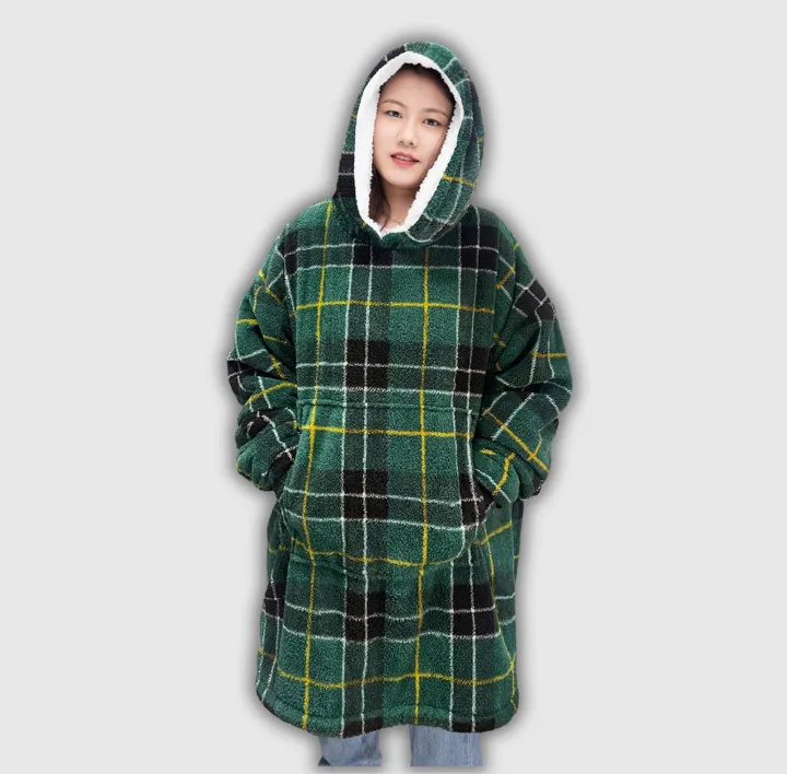 Tartan green hoodie