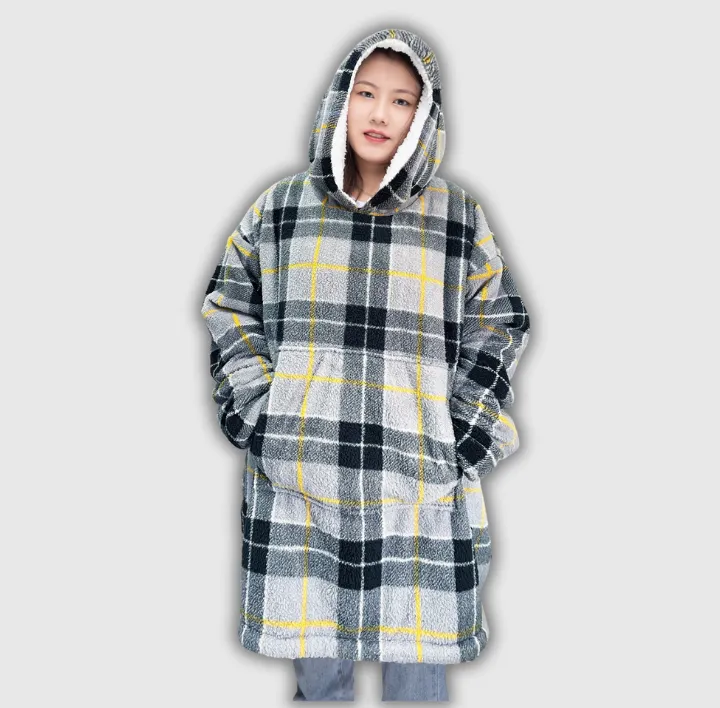 Tartan grey hoodie