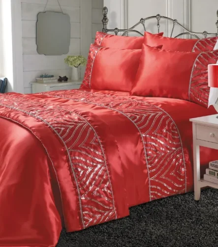 Shimmer duvet set - Red