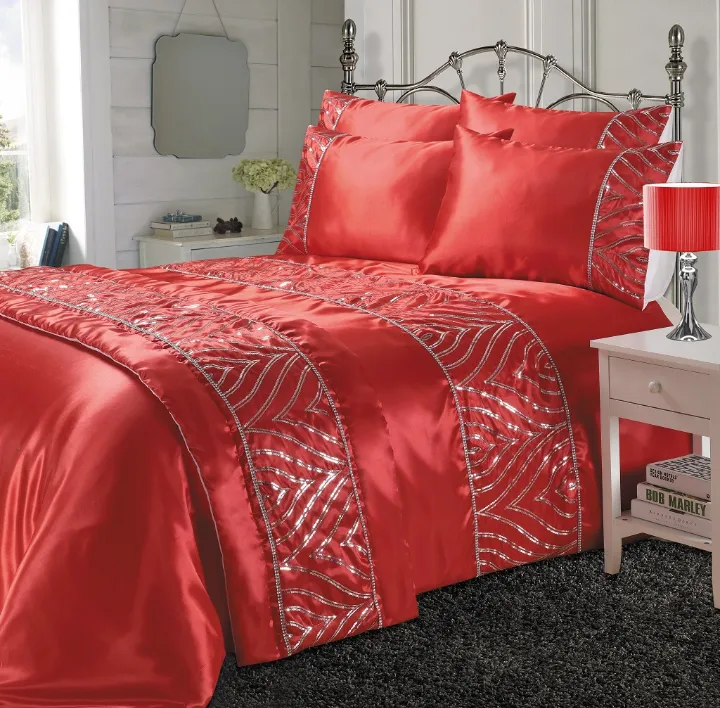 Shimmer duvet set - Red