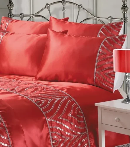 Shimmer duvet set - Red