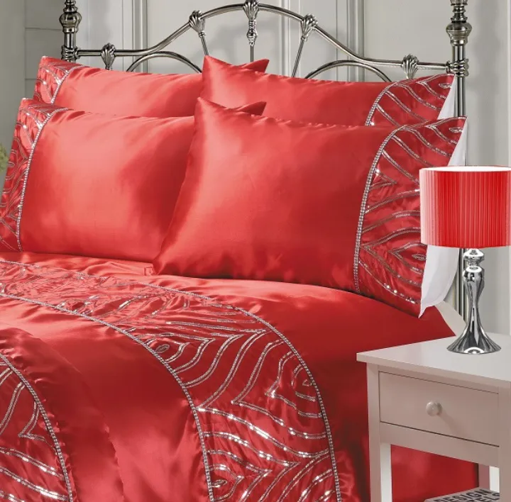 Shimmer duvet set - Red