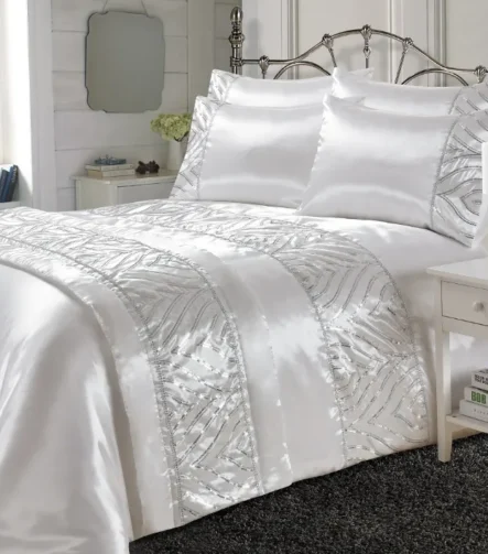 Shimmer duvet set - White