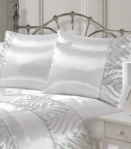 Shimmer duvet set - White