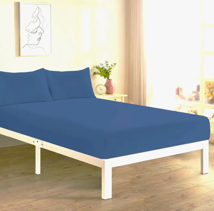 Mid Blue Fitted Sheet